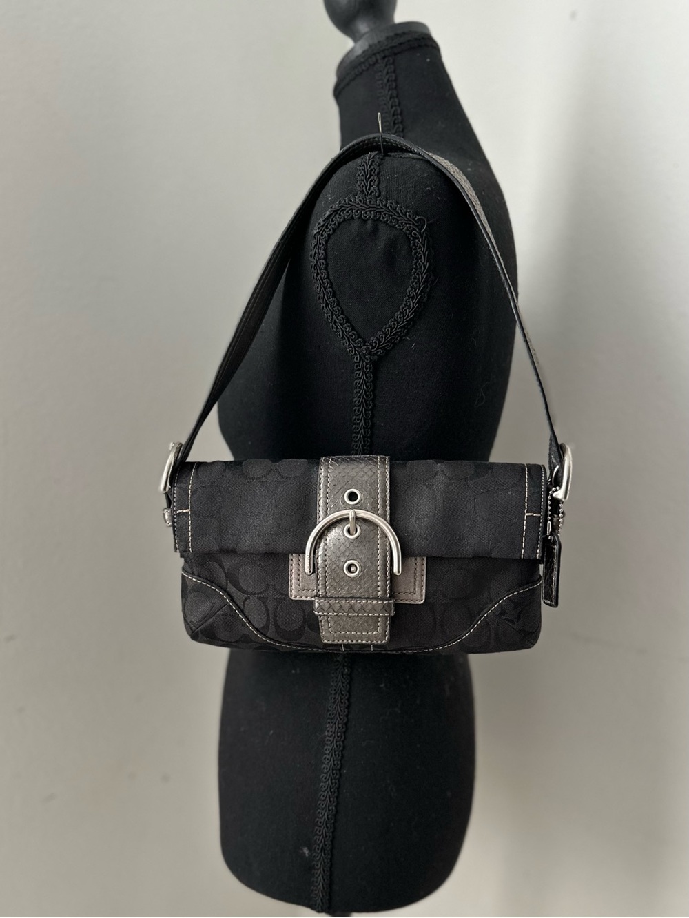 Coach Soho Buckle Bag  Metallic Snake Trim